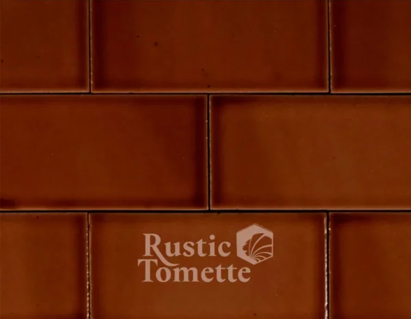Faïence unie rustique couleur marron chocolat 119